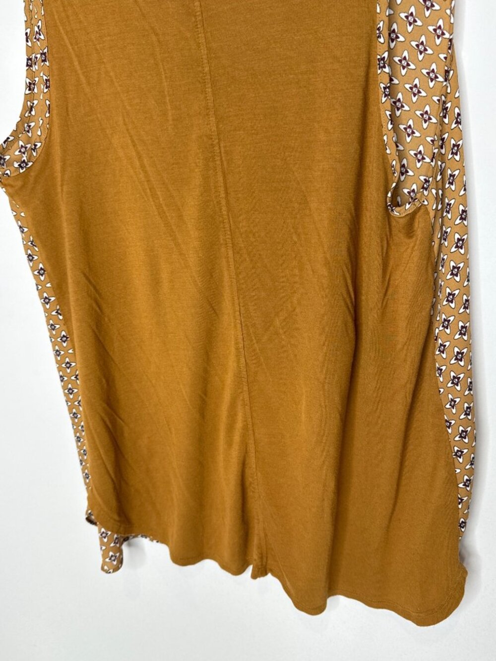 LOFT Outlet Women's S Yellow Geometric Sleeveless Tank Top Scoop Neck - Picture 11 of 11